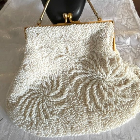 Handbags - Outrageously Beautiful Billions of Beads Evening Purse swirls and twirls galore